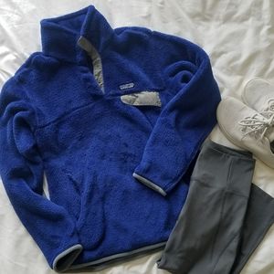 Blue Patagonia Re-Tool Snap-T Fleece Sweater